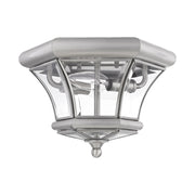 Monterey 2-Light Outdoor Flush Mount in Brushed Nickel