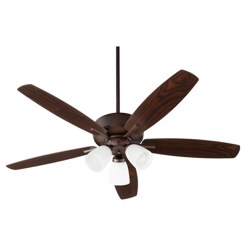 Breeze 52" 5-Blade Ceiling Fan with Light Kit in Oiled Bronze