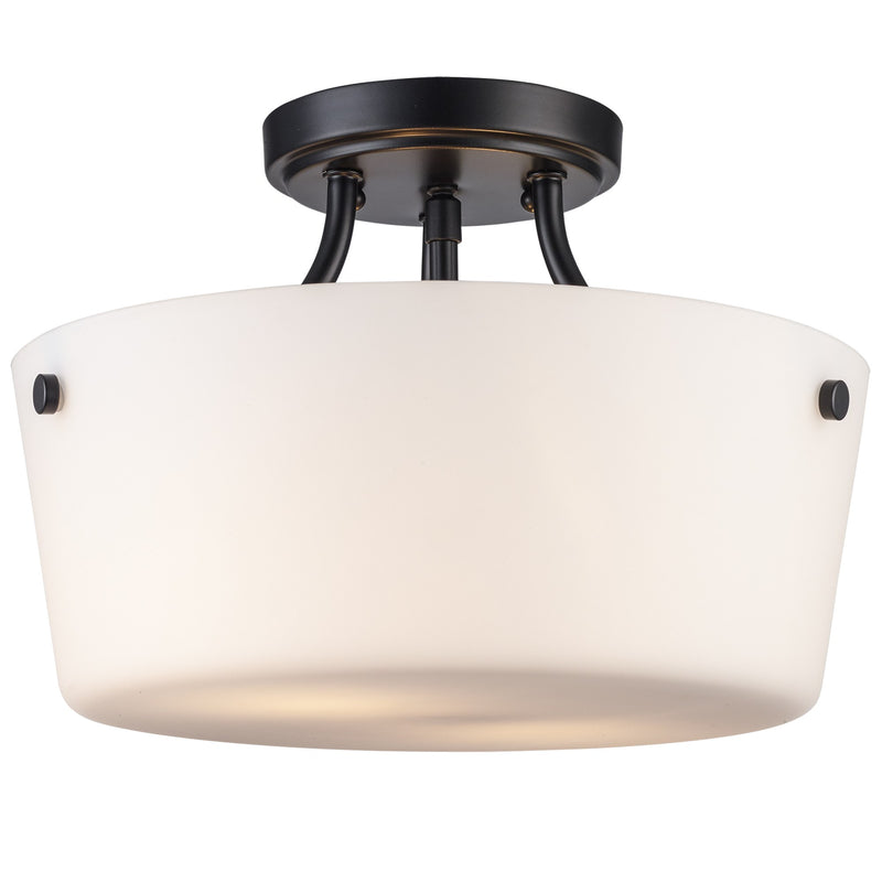 Mod Pod 2-Light 13" Semi-Flush Mount in Black