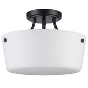 Mod Pod 2-Light 13" Semi-Flush Mount in Black