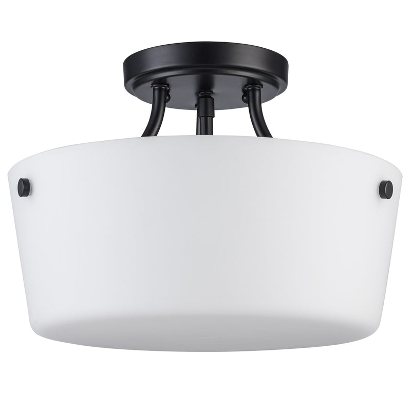 Mod Pod 2-Light 13" Semi-Flush Mount in Black