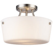 Mod Pod 2-Light 13" Semi-Flush Mount in Brushed Nickel