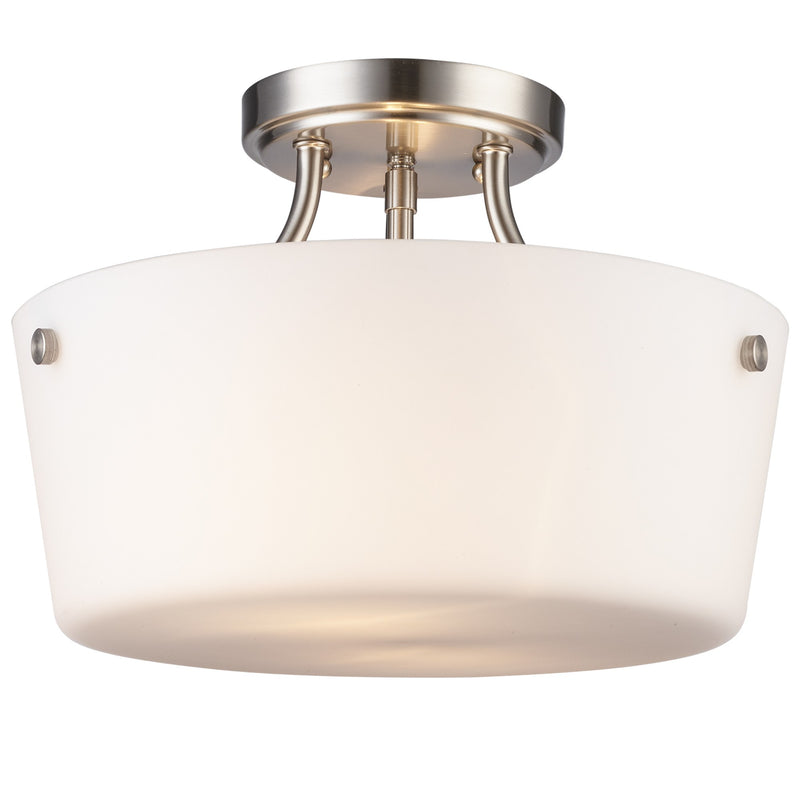 Mod Pod 2-Light 13" Semi-Flush Mount in Brushed Nickel