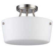 Mod Pod 2-Light 13" Semi-Flush Mount in Brushed Nickel