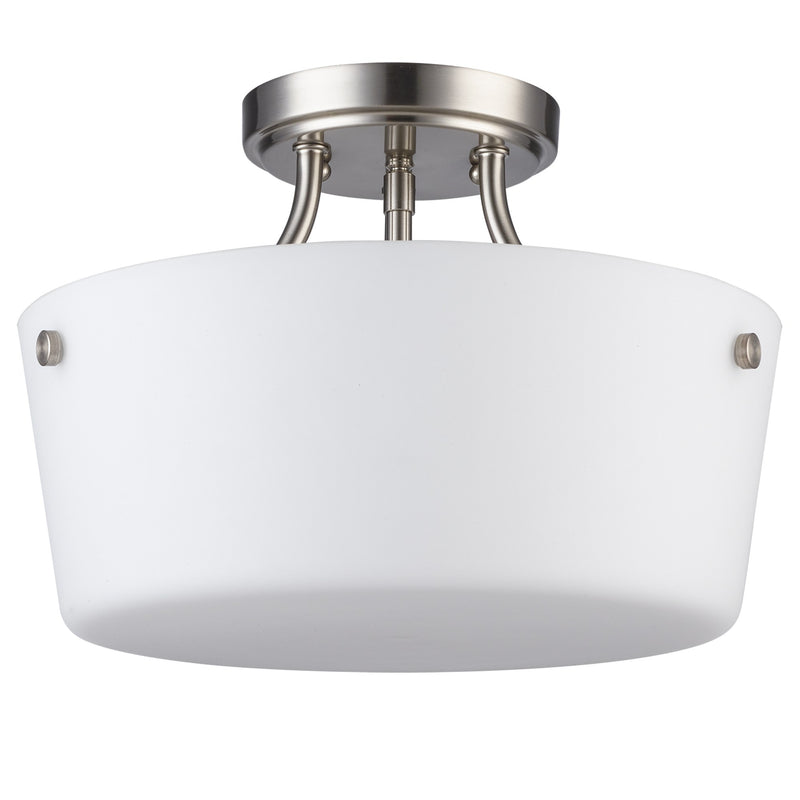 Mod Pod 2-Light 13" Semi-Flush Mount in Brushed Nickel