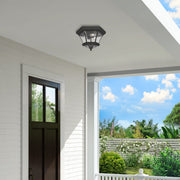 Monterey 3-Light Outdoor Flush Mount in Black