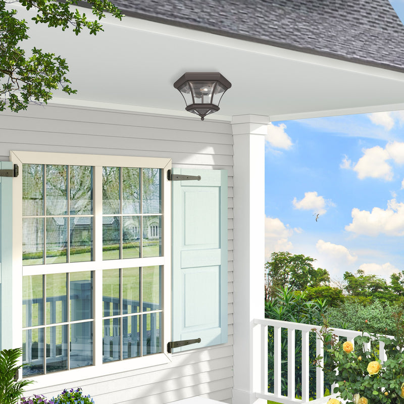 Monterey 3-Light Outdoor Flush Mount in Bronze