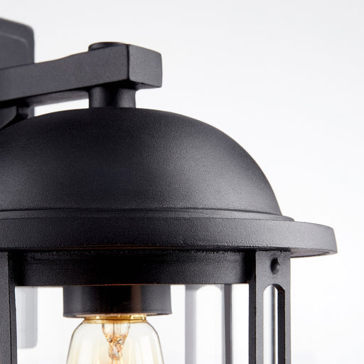 Transitional 13" 1-Light Outdoor Wall Lantern in Textured Black