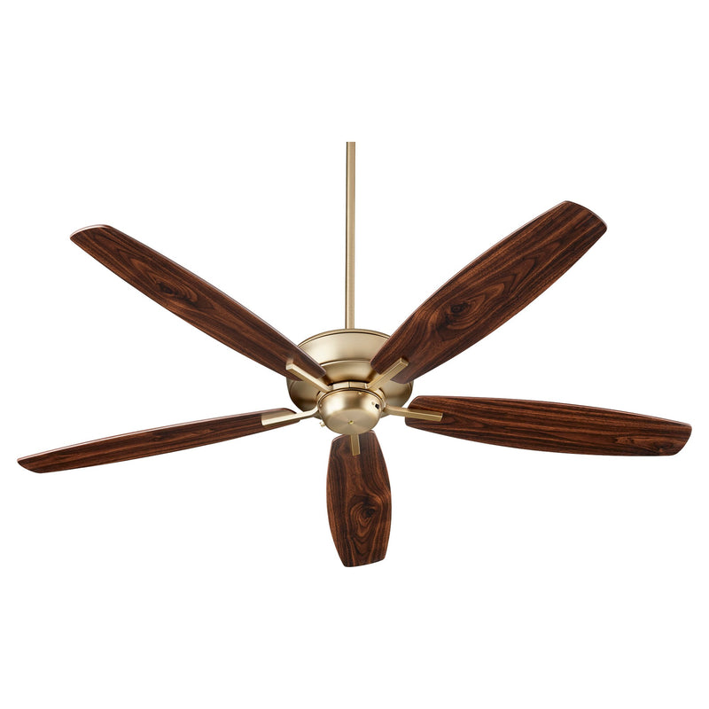 Breeze 60" 5-Blade Ceiling Fan in Aged Brass