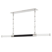 Huntington 2-Light Linear Pendant in Polished Nickel / Black