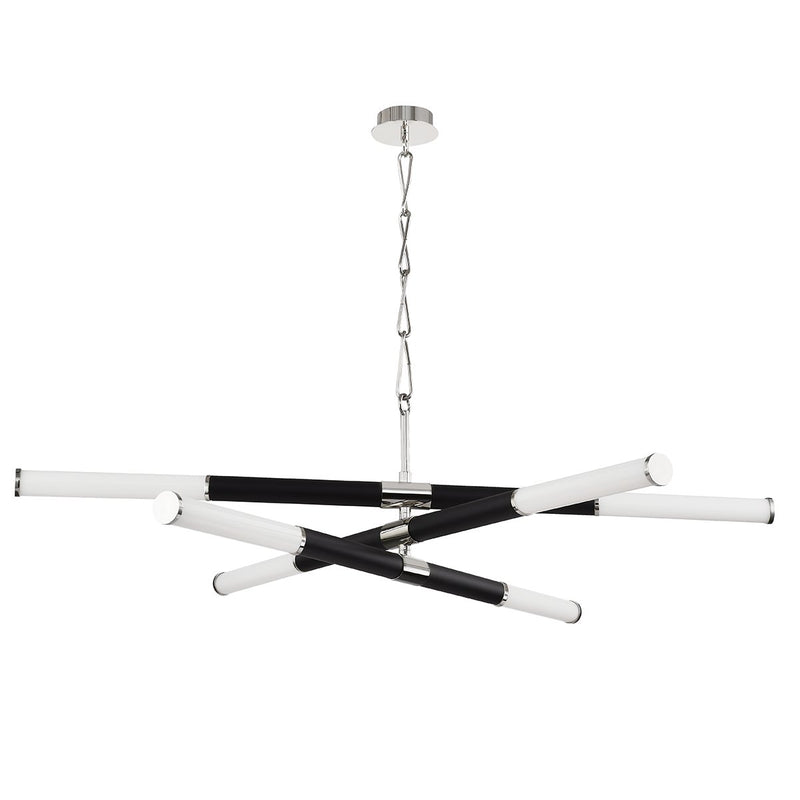 Huntington 6-Light Chandelier in Polished Nickel / Black