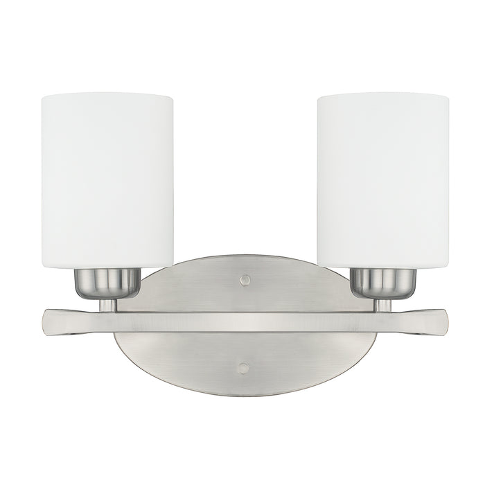 Dixon 2-Light Vanity in Brushed Nickel - Lamps Expo