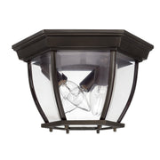 3 Light Outdoor Flush and Semi-Flush in Old Bronze