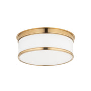 Geneva Flush Mount in Aged Brass