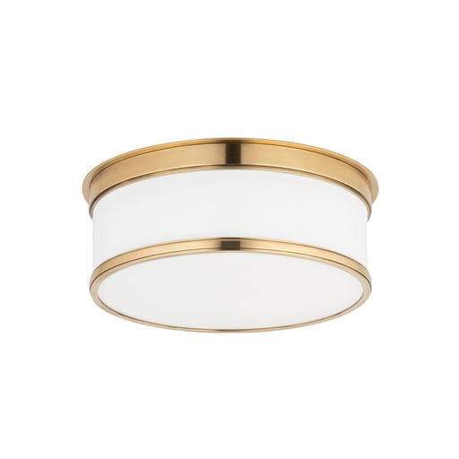 Geneva Flush Mount in Aged Brass