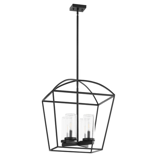Odeon 4 Light Outdoor Pendant in Matte Black