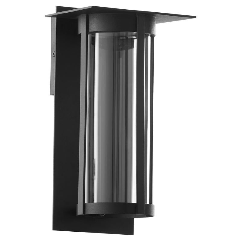 Abram 12" LED Outdoor Wall Lantern in Textured Black