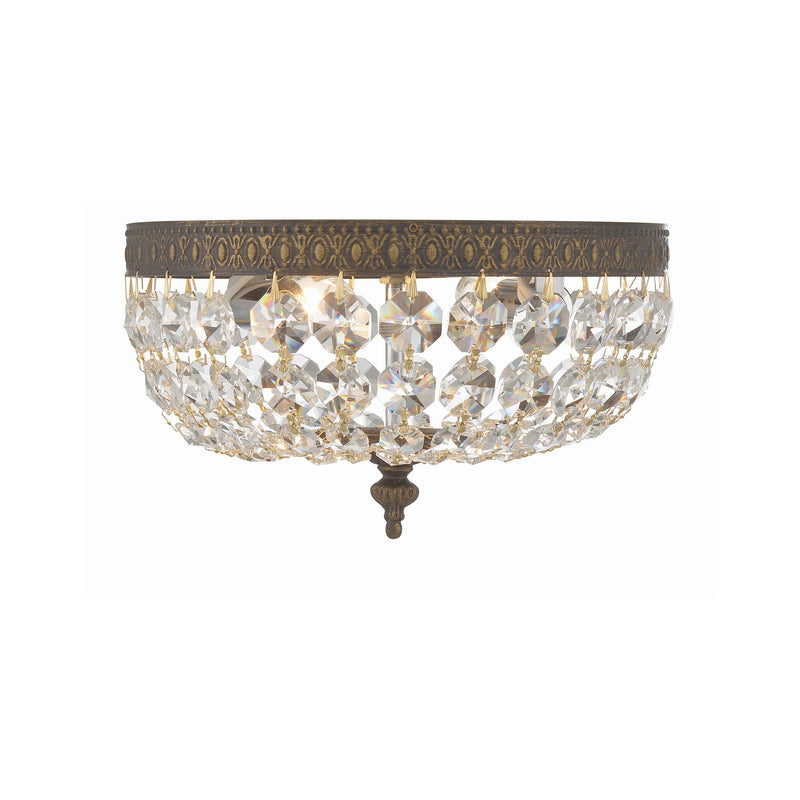 Waltham 2 Light 10" Flush Mount in English Bronze