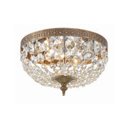 Waltham 2 Light 10" Flush Mount in Olde Brass
