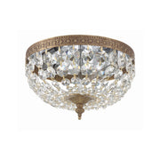 Waltham 2 Light 10" Flush Mount in Olde Brass