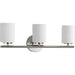 Replay Three Light Bath Bracket in Polished Nickel