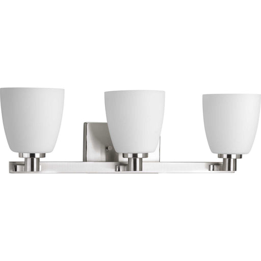 Fleet Three Light Bath Bracket in Brushed Nickel