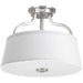 Arden Two Light Semi-Flush Mount in Brushed Nickel