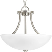 Gather 2-Light Semi-Flush Mount in Brushed Nickel