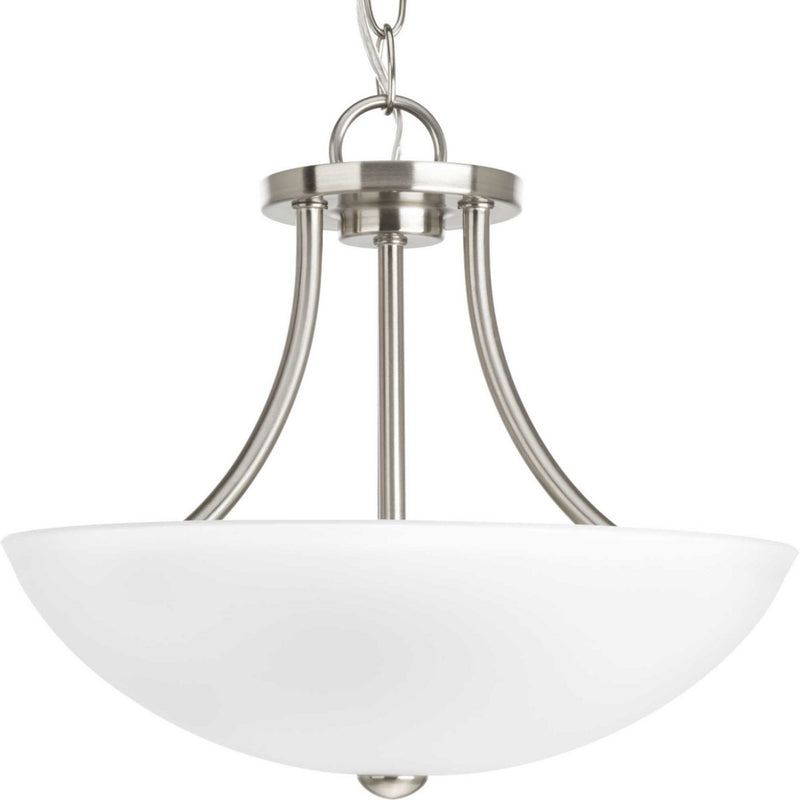 Gather 2-Light Semi-Flush Mount in Brushed Nickel