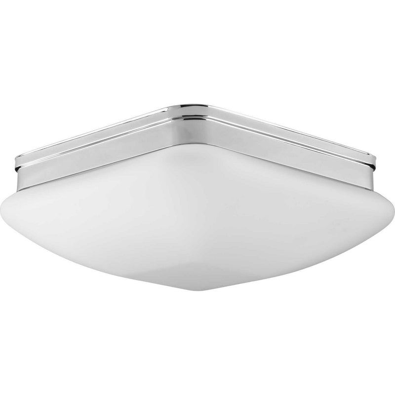 Appeal 3-Light Opal Glass Flush Mount in Polished Chrome