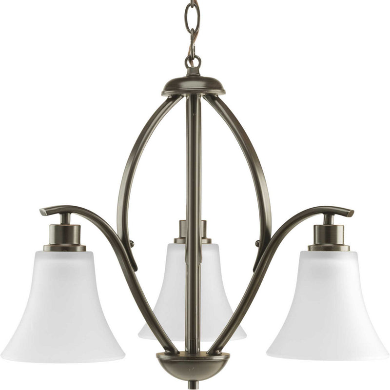 Joy Three Light Chandelier in Antique Bronze