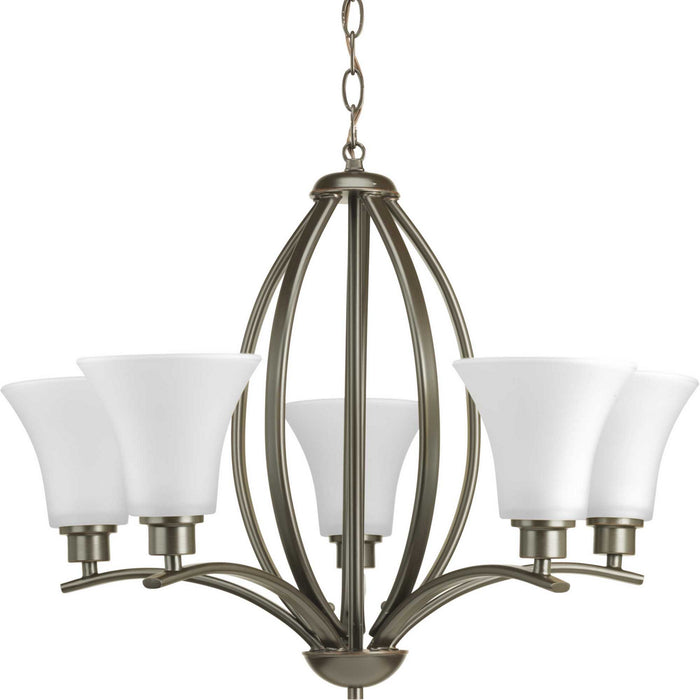 Joy Five Light Chandelier in Antique Bronze