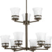 Cascadia 9-Light, 2-Tier Chandelier in Antique Bronze