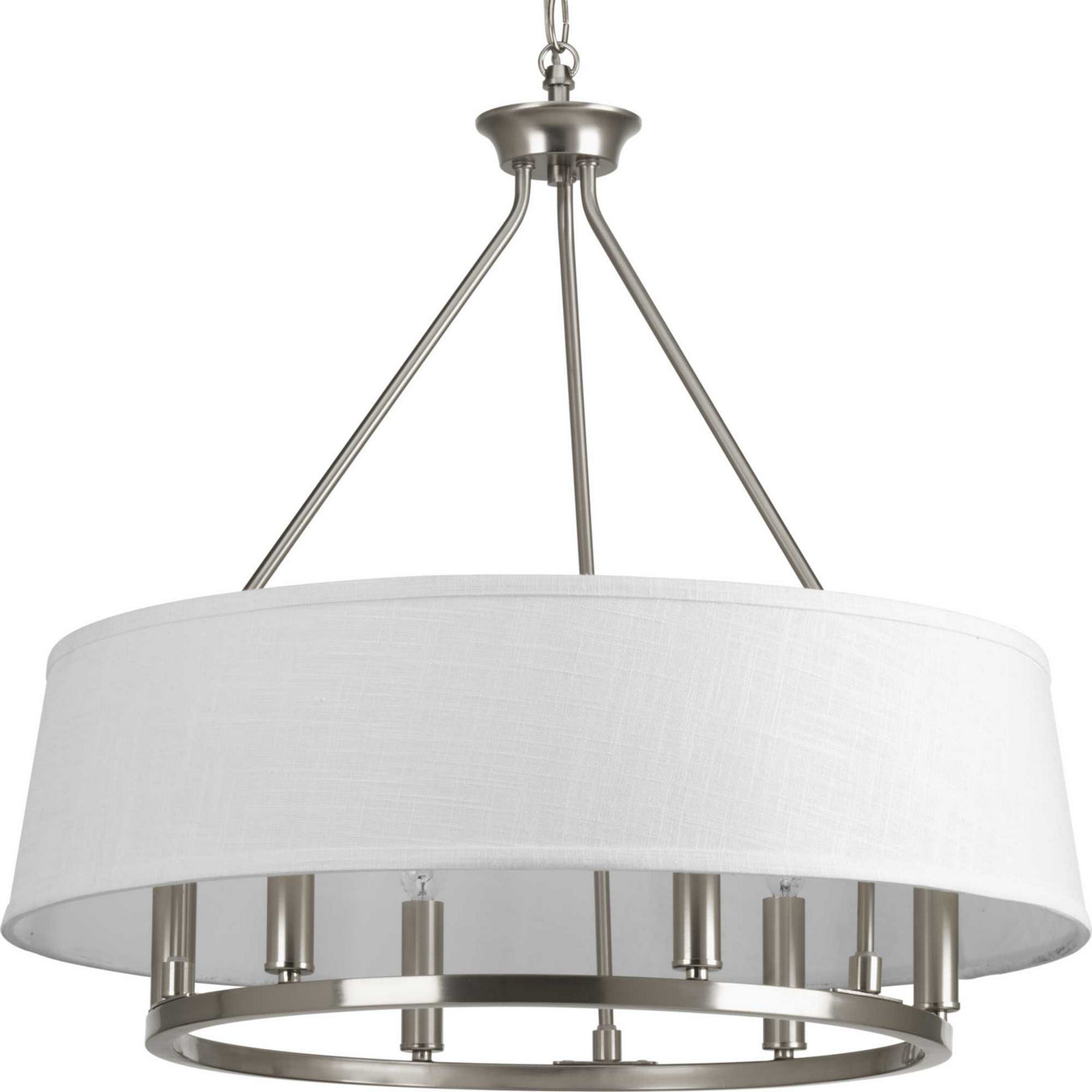 Cherish Six Light Chandelier in Brushed Nickel