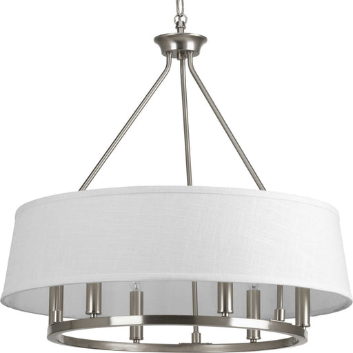 Cherish Six Light Chandelier in Brushed Nickel