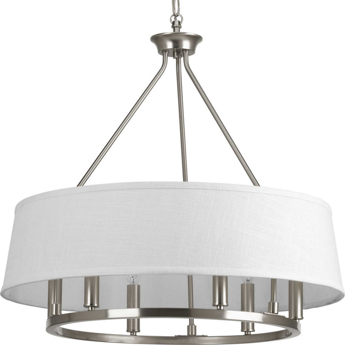 Cherish Six Light Chandelier in Brushed Nickel
