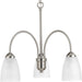 Gather Three Light Chandelier in Brushed Nickel