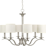 Inspire 6-Light Chandelier in Brushed Nickel