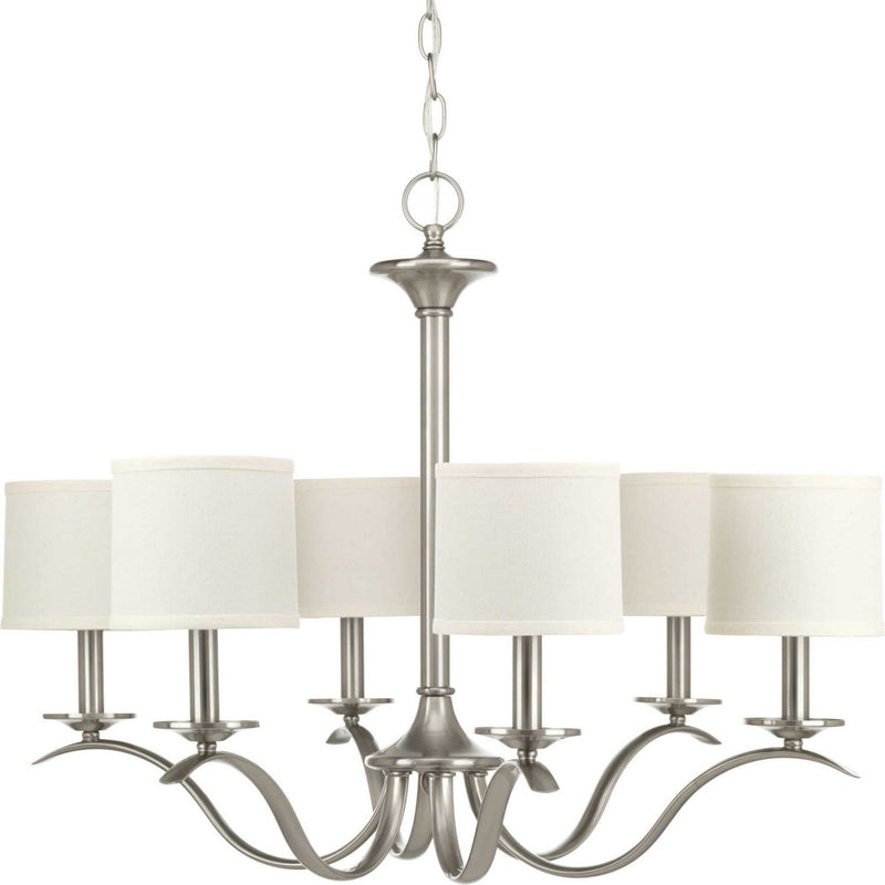 Inspire 6-Light Chandelier in Brushed Nickel