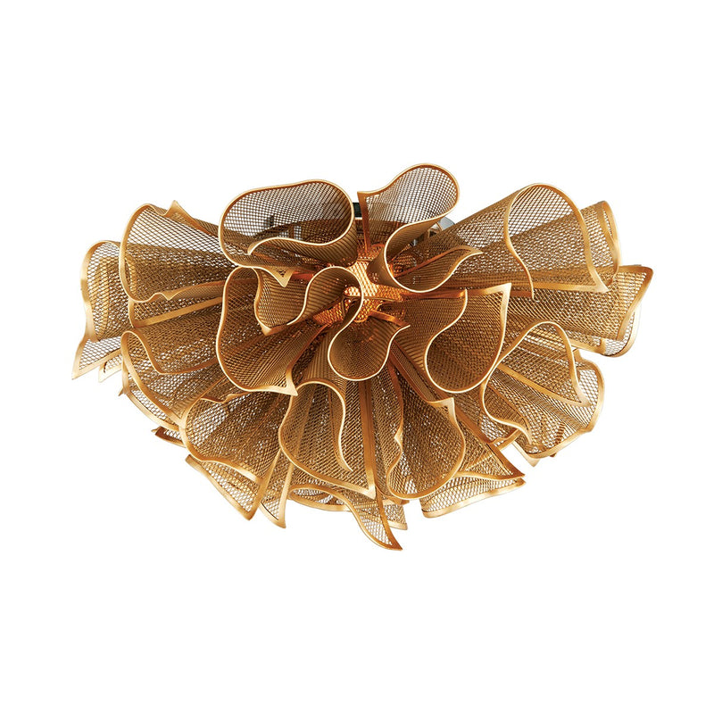 Pulse 5-Light Semi Flush Mount in Gold Leaf - Lamps Expo