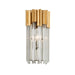 Charisma One Light Wall Sconce in Gold Leaf W Polished Stainless