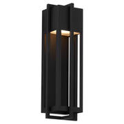 Al Fresco 18" LED Outdoor Wall Lantern in Textured Black