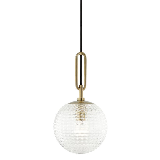 Jewett Mini Pendant in Aged Brass