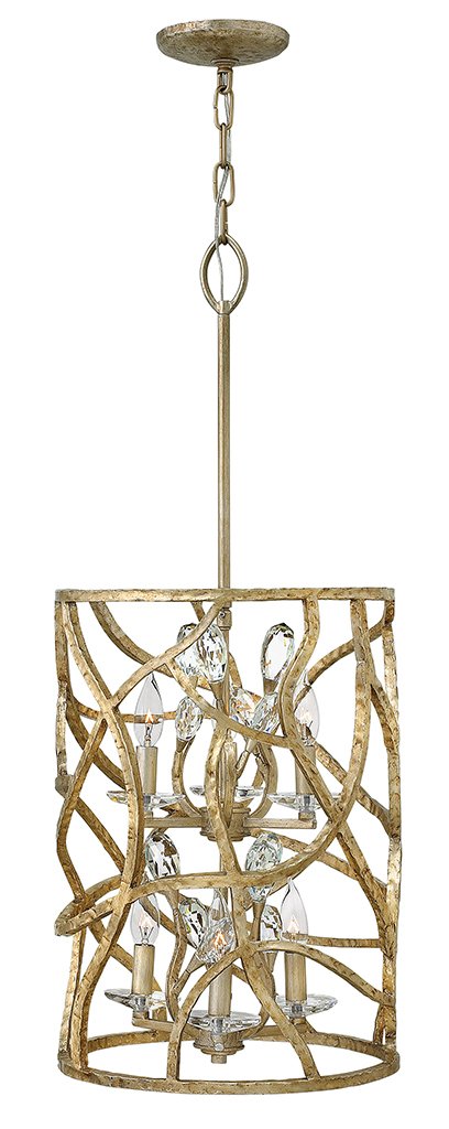Eve 6-Light 14.5" Chandelier in Champagne Gold