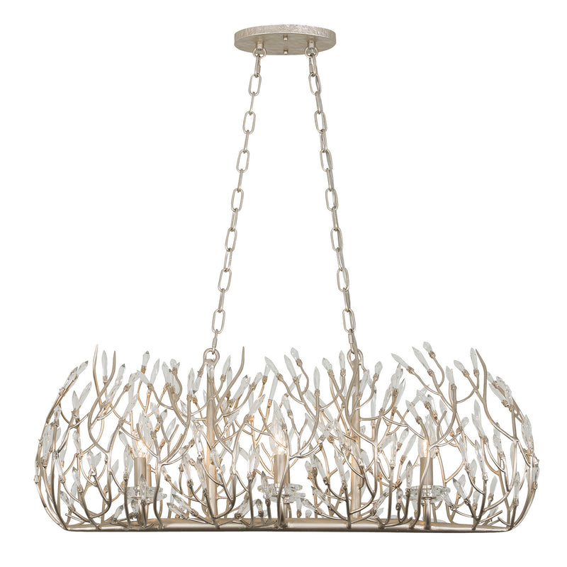 Bask 6-Light Linear Pendant in Gold Dust with Premium Pre-Installed Crystal - Lamps Expo