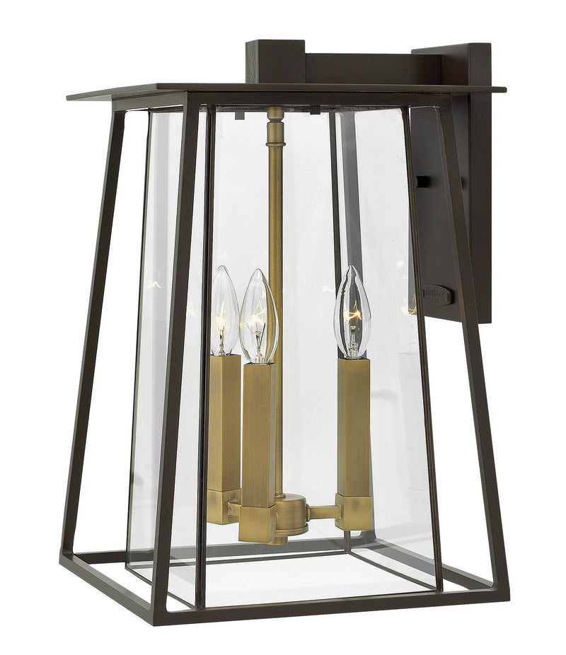 Walker Large 3-Light Outdoor Wall Lantern in Buckeye Bronze