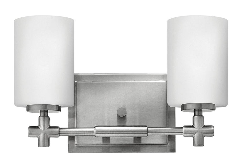 Laurel 2-Light Bath Vanity Light in Brushed Nickel