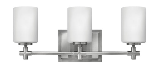 Laurel Three Light Vanity in Brushed Nickel