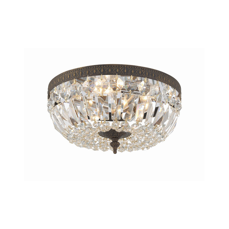 Waltham 3 Light 12" Flush Mount in English Bronze