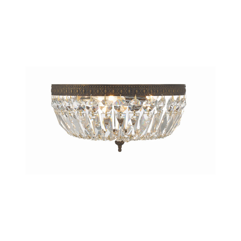 Waltham 3 Light 12" Flush Mount in English Bronze